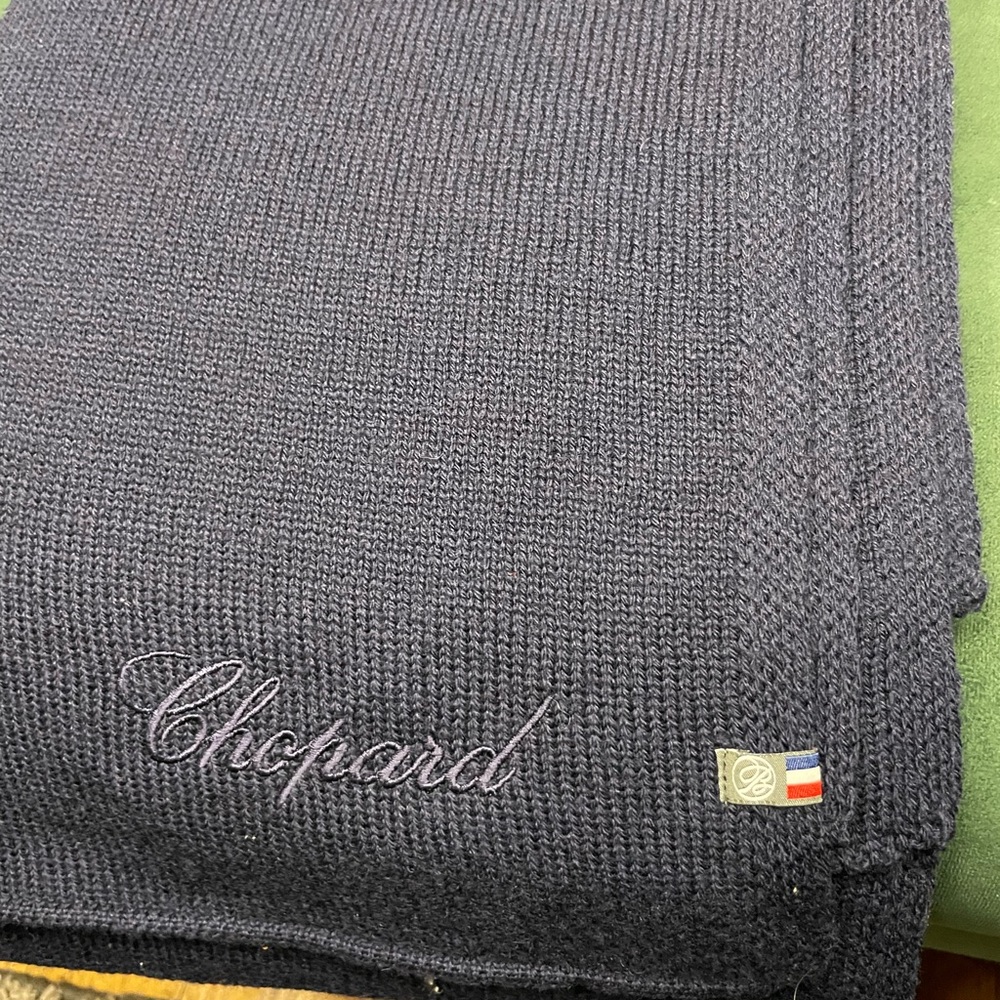 Chopard Dark Blue merino wool blanket